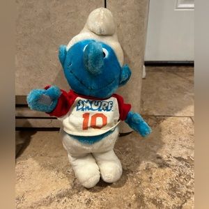Plush Smurf Peyo 1981 Football 10 Shirt Vintage Original